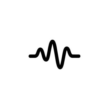 Minimalist Thin Line Pulse Waveform Signal Medical Health Icon Element vector