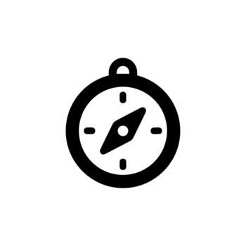 sencillo negrita contorno Brújula navegación herramienta elemento firmar icono vector