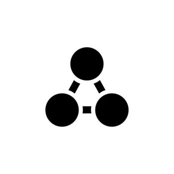 Simple Flat Style Group Node Graph Network Connection Icon vector