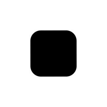 Minimalist Solid Rounded Corner Square Shape Graphic Simple Icon vector