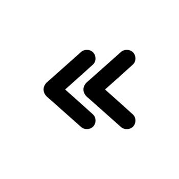 sencillo negrita doble flecha navegación espalda izquierda botón icono vector