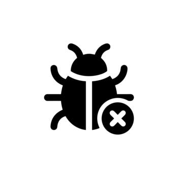 sencillo sólido estilo error error Eliminar firmar símbolo icono diseño vector