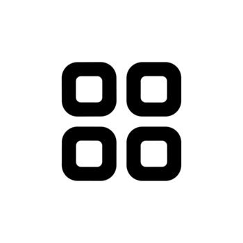 Simple Bold Square Grid Menu Option Shape Icon Symbol vector