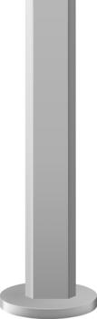 Grey hexagonal column standing on circular base vector