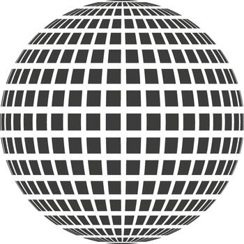 Digital grid sphere representing global network connection vector