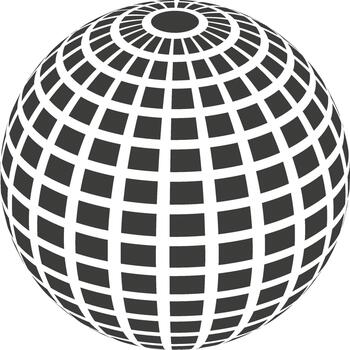 cuadrícula esfera global conexión datos red concepto vector