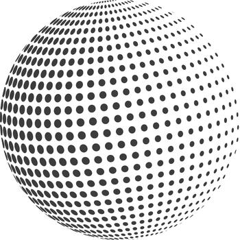 punteado esfera formando resumen global digital red vector