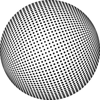 trama de semitonos punto modelo creando esférico óptico espejismo vector