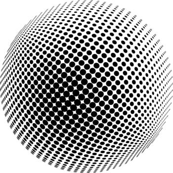 trama de semitonos punto modelo creando esférico espejismo vector