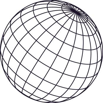 Wireframe globe establishing world data connection technology vector