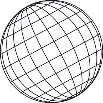 Sphere grid displaying complex global connection network vector