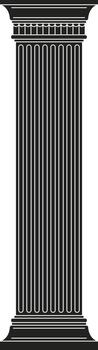 clásico estriado columna ilustración para arquitectura diseño vector