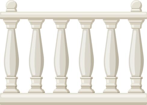 Decorative stone balustrade building architectural element pattern vector