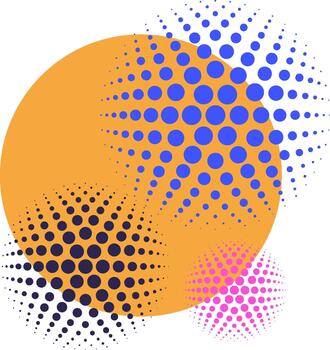 Colorful halftone dots pattern abstract background vector