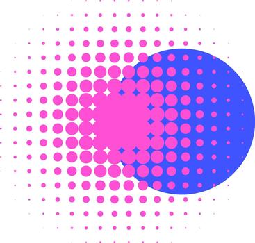 trama de semitonos punto modelo degradado con azul circulo diseño vector