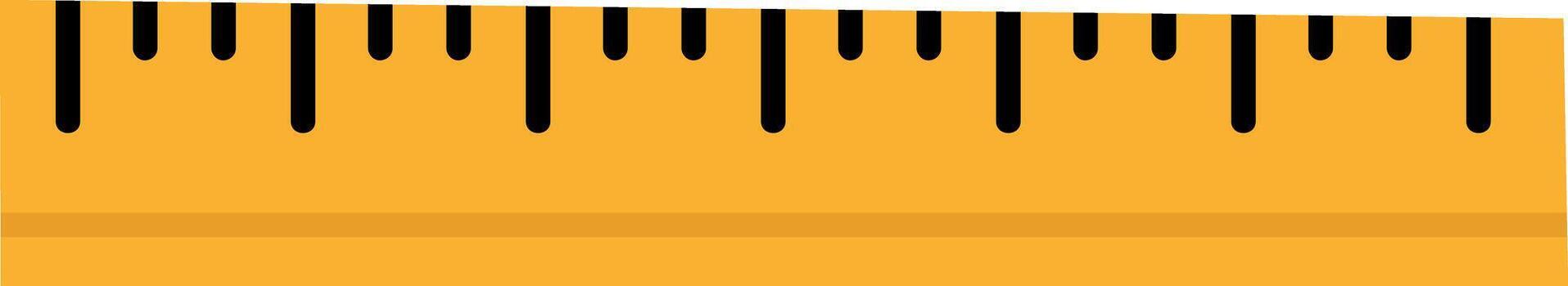 amarillo regla mostrando medición marcas para exactitud vector
