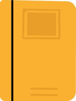 amarillo cuaderno con un claro cubrir etiqueta zona y Unión vector