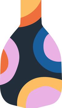 resumen moderno mínimo florero forma con vistoso modelo vector