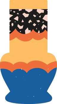 resumen moderno florero forma con vistoso modelo vector