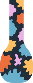Abstract colorful fluid pattern on a vase shape vector