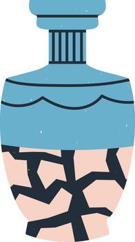 Decorative ceramic vase with abstract shapes and patterns vector