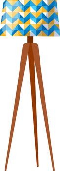 piso lámpara con geométrico zigzag modelo sombra vector