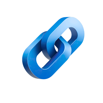 blu 3d collegamento icona che rappresentano Internet connessione e collegamento ipertestuale simbolo isolato su trasparente sfondo png