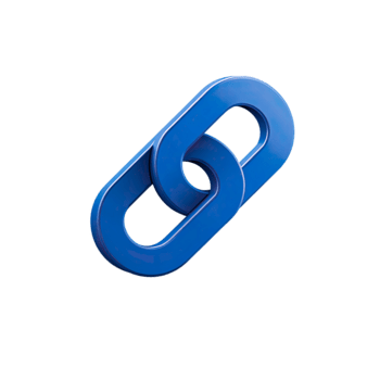 3d blauw keten koppeling icoon vertegenwoordigen verbinding en hyperlinks voor digitaal inhoud geïsoleerd Aan transparant achtergrond png