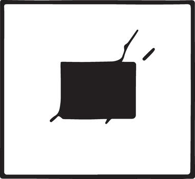 Minimalist Frame with Abstract Brush Stroke Shape vector