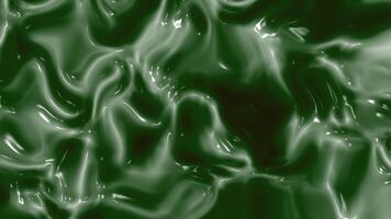 Abstract green fluid texture with smooth waves and reflections, suitable for backgrounds and designs video