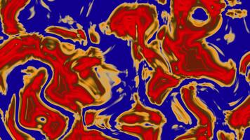 abstrakt färgrik vätska konst med röd, orange, och blå virvlar skapande en vibrerande visuell effekt video