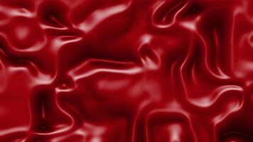 abstrakt röd vätska textur med glansig yta, skapande en dynamisk och vibrerande visuell effekt video
