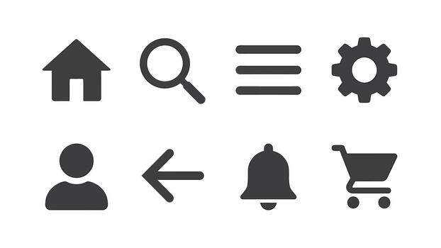 Modern UI App Icons Set for Digital Interfaces vector