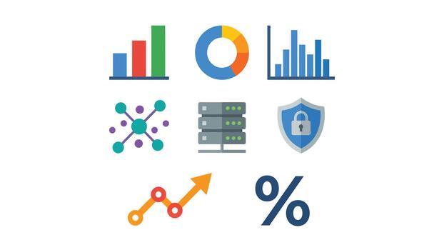 Data Analysis Charts and Icons for Business Insights vector