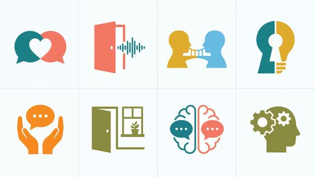 Abstract Communication and Idea Generation Concepts vector