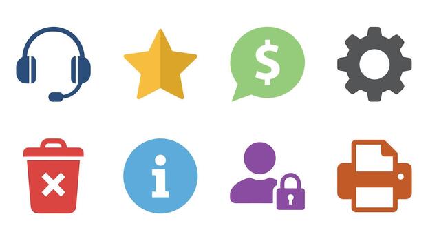 Essential Interface Icons for Digital Applications vector