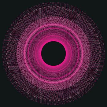 Magenta Circular Geometric Pattern Design vector