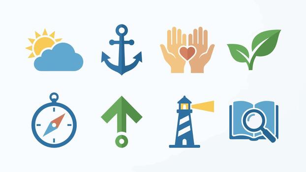 Collection of Diverse Icons for Web and Design vector
