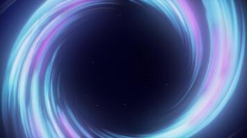 abstrakt tunnel animation, hyperspace och resa virvla runt. sci-fi bilder, hastighet rörelse, trogen bakgrunder. blå och lila energi virvel virvlande i cirkulär rörelse. sömlös slinga animering 4k video