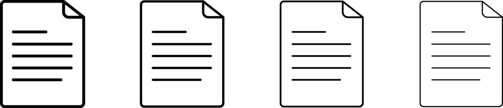 Simple document icons in a clean style representing information and organization vector