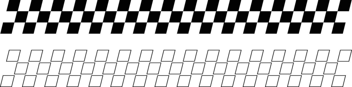 Black and white checkered pattern with outline creating a dynamic and modern background vector