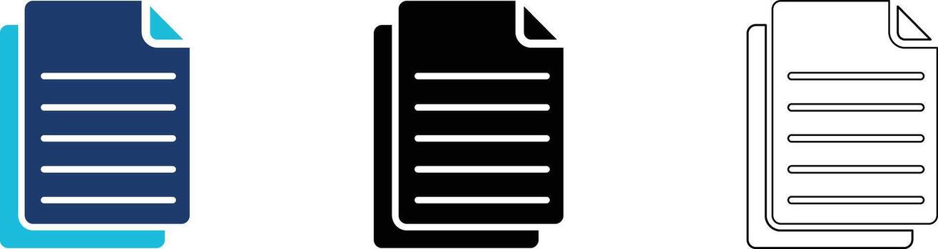 Stacked documents in a digital workspace representing organization and information managem vector