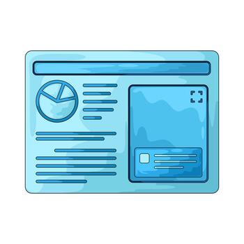 Illustration of Browser Window with Chart vector