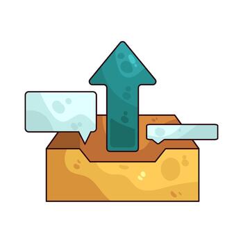 Outbox with Speech Bubbles vector