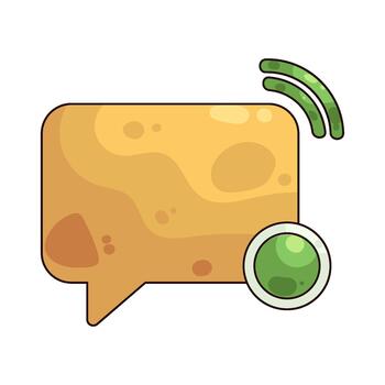 mensaje burbuja con señal ilustración vector