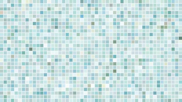 Soft pastel blue and teal square tile mosaic pattern background texture vector
