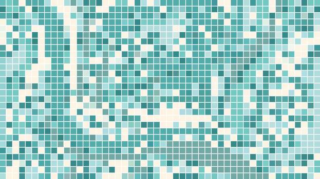 verde azulado azul pixelado mosaico cuadrícula con geométrico cuadrado formas como resumen antecedentes vector