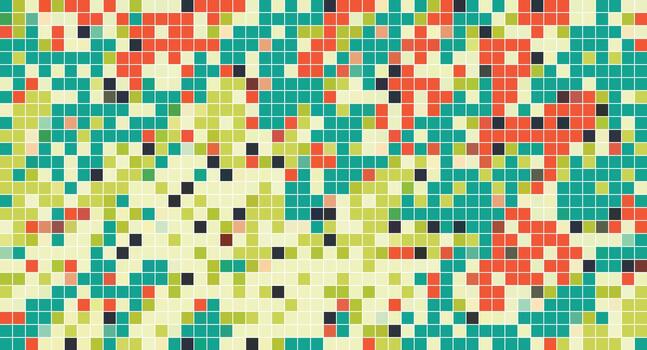 retro color paleta pixelado cuadrícula antecedentes con geométrico mosaico formas y cuadrícula vector