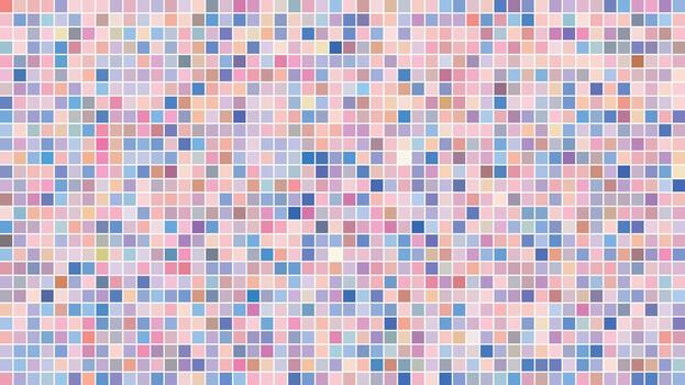 Vibrant multicolored square tile mosaic grid background with diverse palette vector