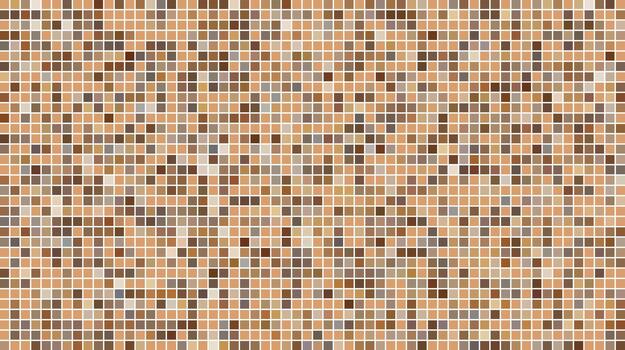 calentar marrón y beige pixelado cuadrícula con geométrico cuadrado formas antecedentes vector
